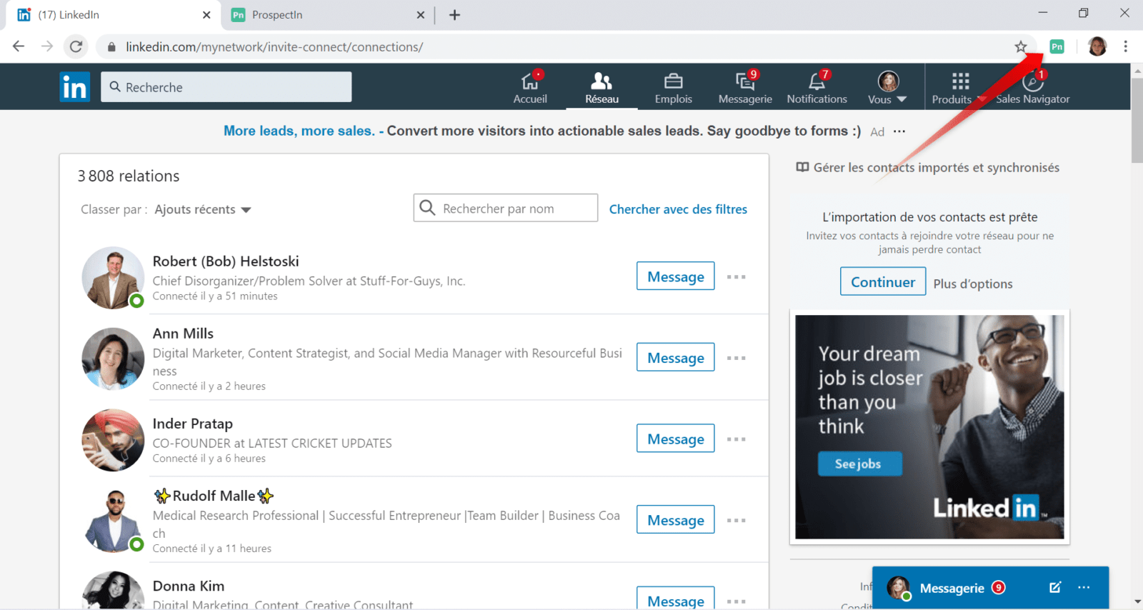 comment envoyer un message sur linkedin gratuitement