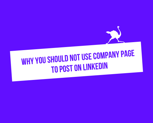 Why you should not use Company page to post on LinkedIn